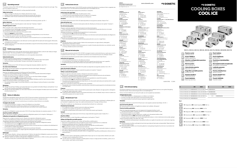 Imagen de la primera página del manual del dispositivo WCI 85
