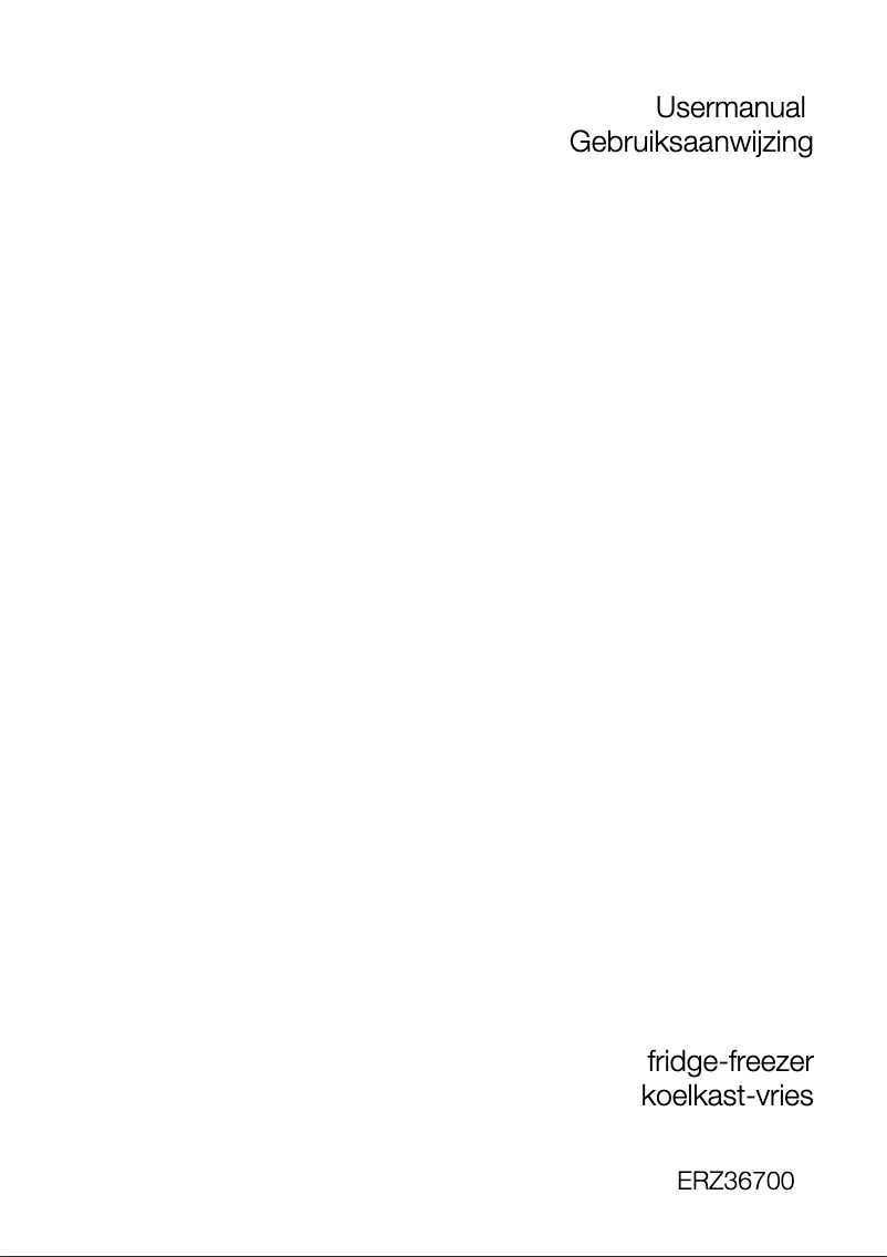 Page 1 de la notice Manuel utilisateur Electrolux ERZ 36700 X