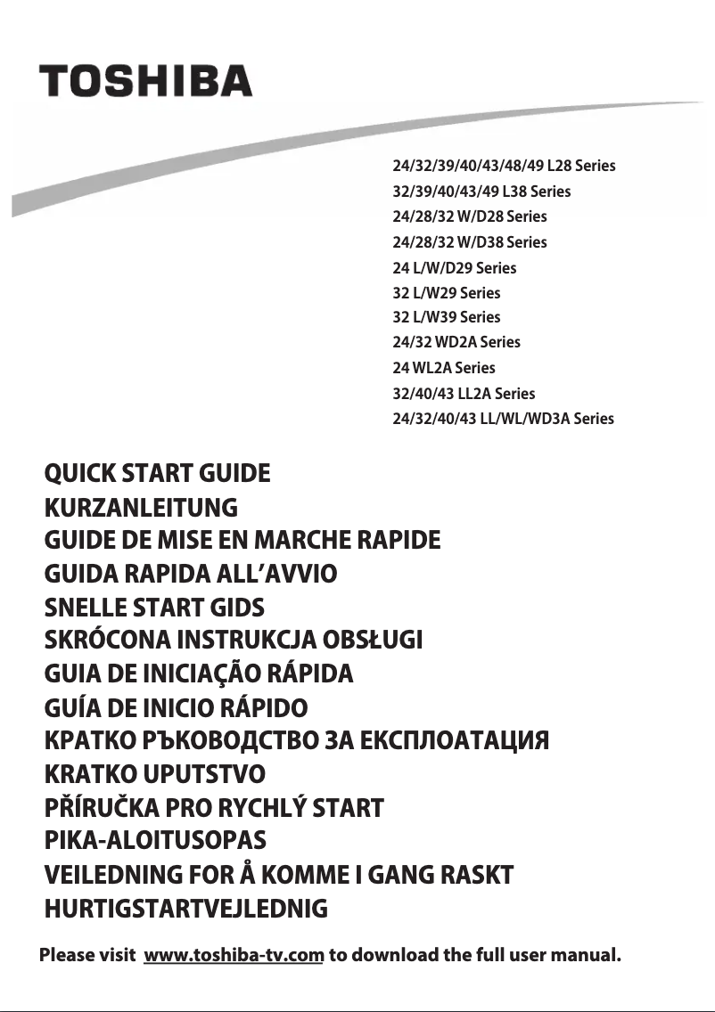 Page n°1 - Manuel utilisateur Toshiba 32LL3A63