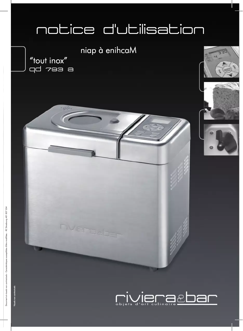 Image de la première page du manuel de l'appareil QD 793 A