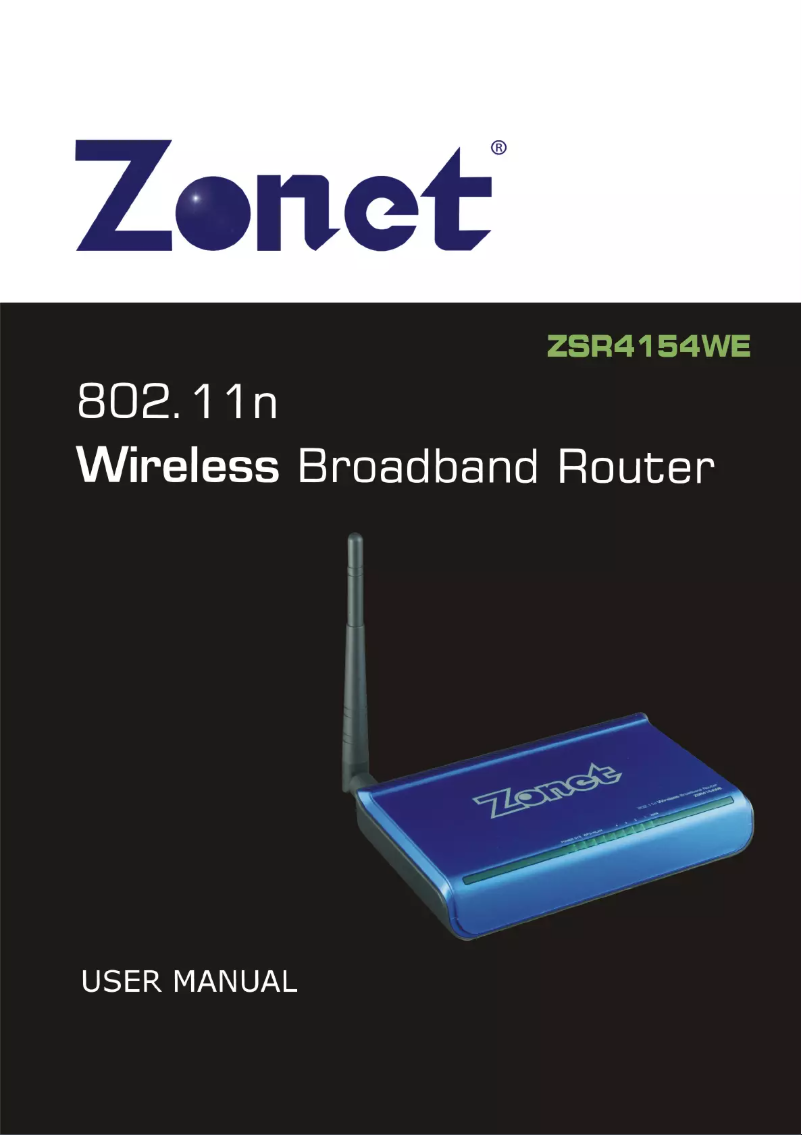 Page 1 de la notice Manuel utilisateur Zonet ZSR4154WE