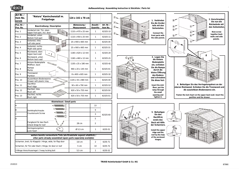 Page n°1 - Manuel utilisateur Trixie 62325