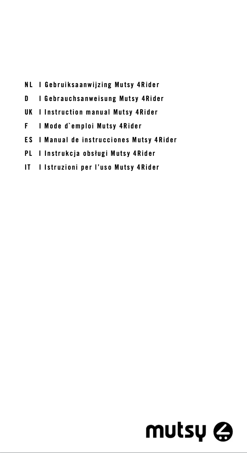 Page 1 de la notice Manuel utilisateur Mutsy 4rider Single Spoke