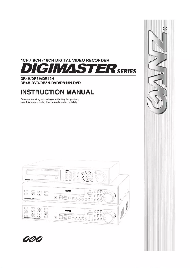 Page 1 de la notice Manuel utilisateur Ganz DIGIMASTER DR4HD-500