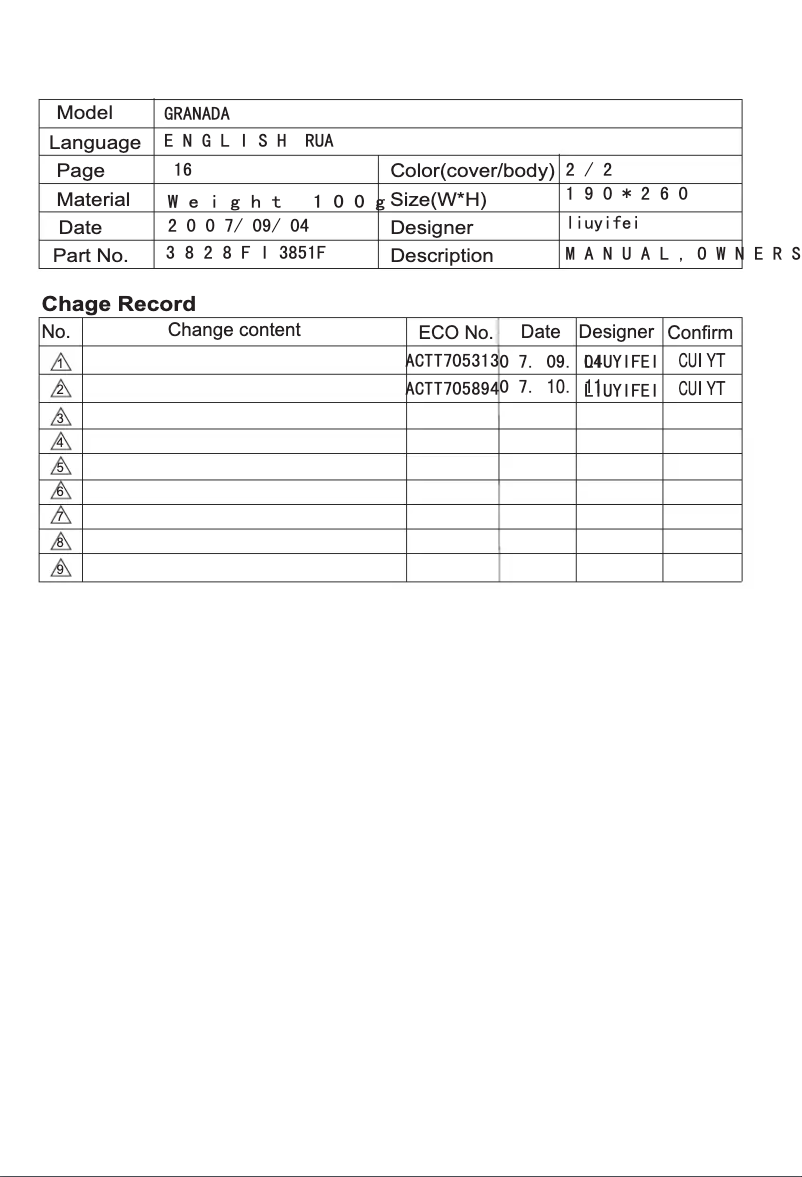 Image de la première page du manuel de l'appareil V-C4054HT