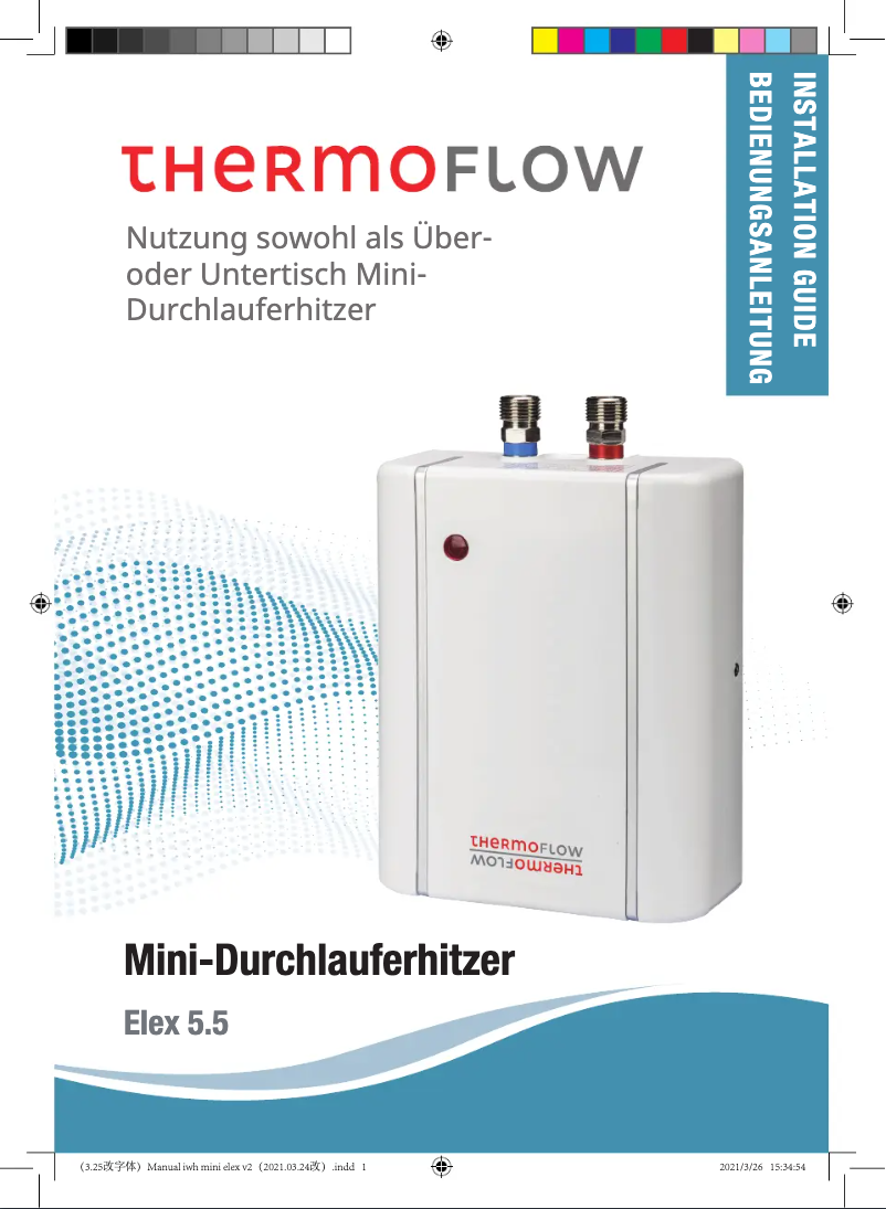 Page 1 de la notice Manuel utilisateur Respekta Thermoflow Elex 5.5