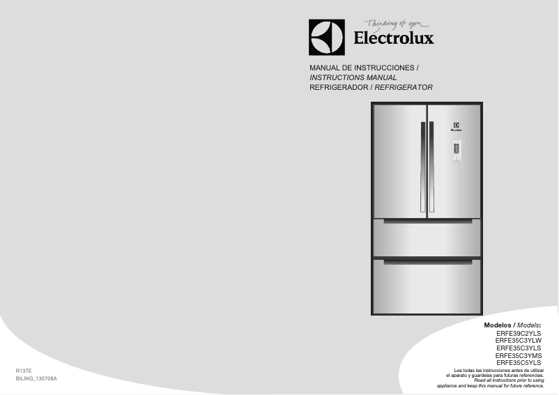 Page n°1 - Manuel utilisateur Electrolux ERFE35C5YLS