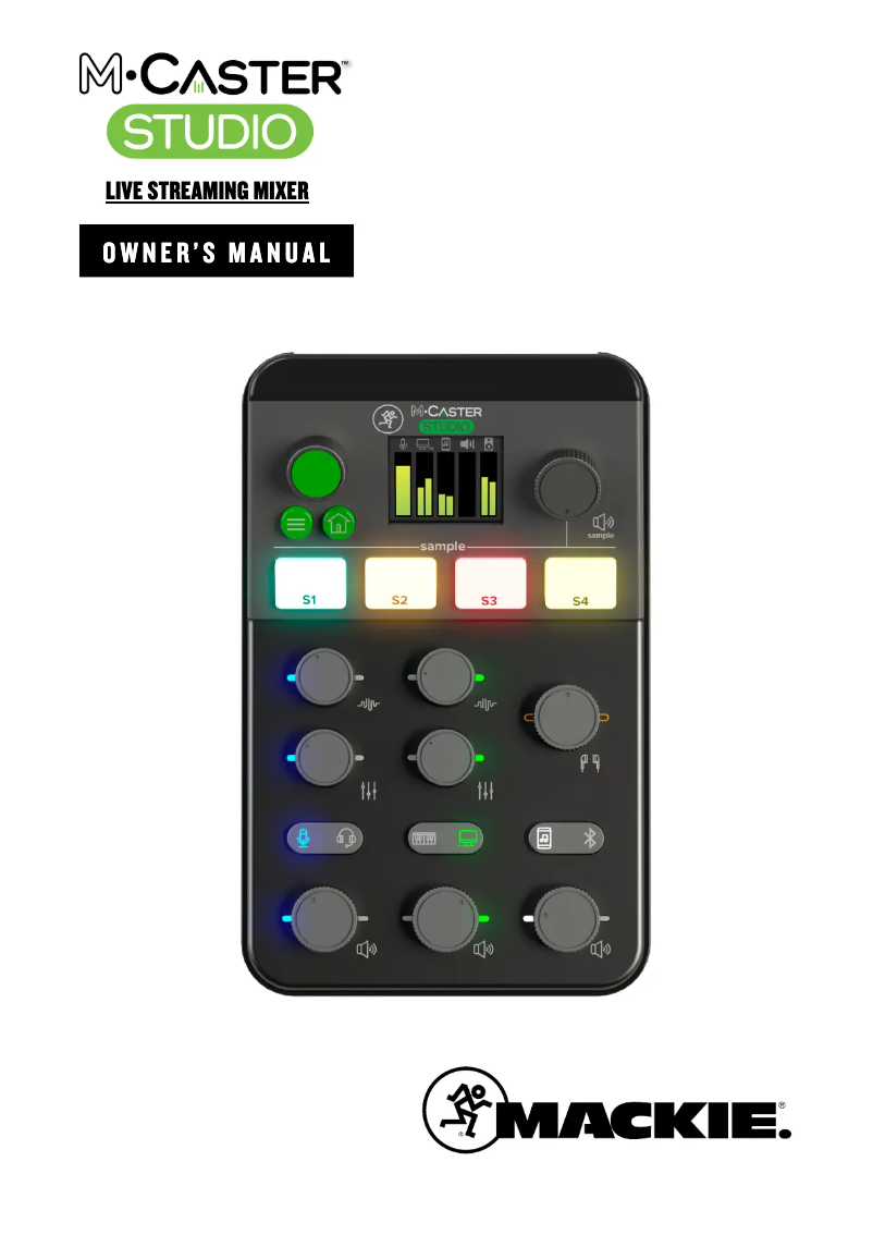 Image de la première page du manuel de l'appareil M-Caster Studio