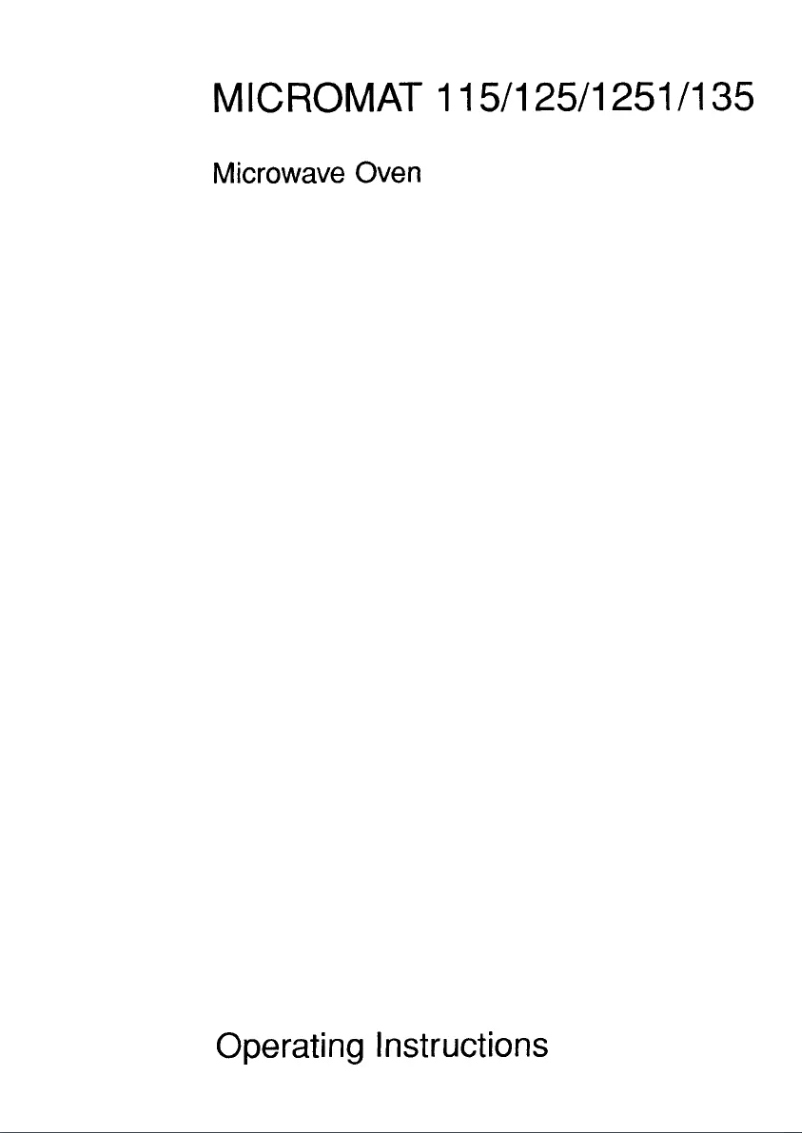 Imagen de la primera página del manual del dispositivo Micromat 115 E/U-m