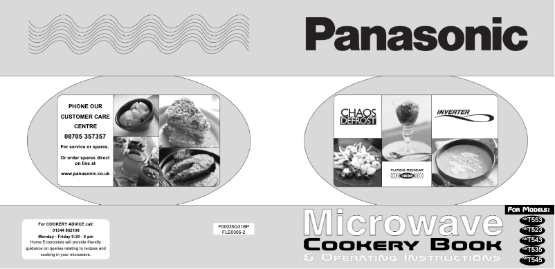 Imagen de la primera página del manual del dispositivo NN-T545