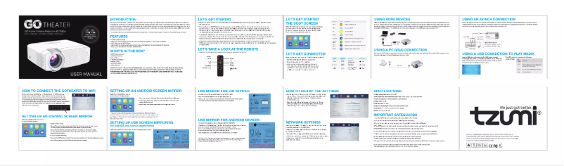 Image de la première page du manuel de l'appareil GOTheater
