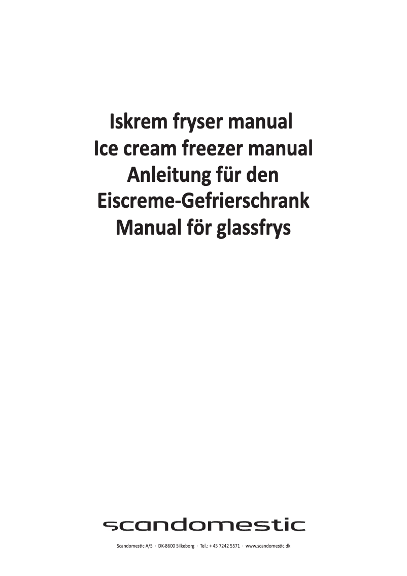 Page n°1 - Manuel utilisateur Scancool IC352D