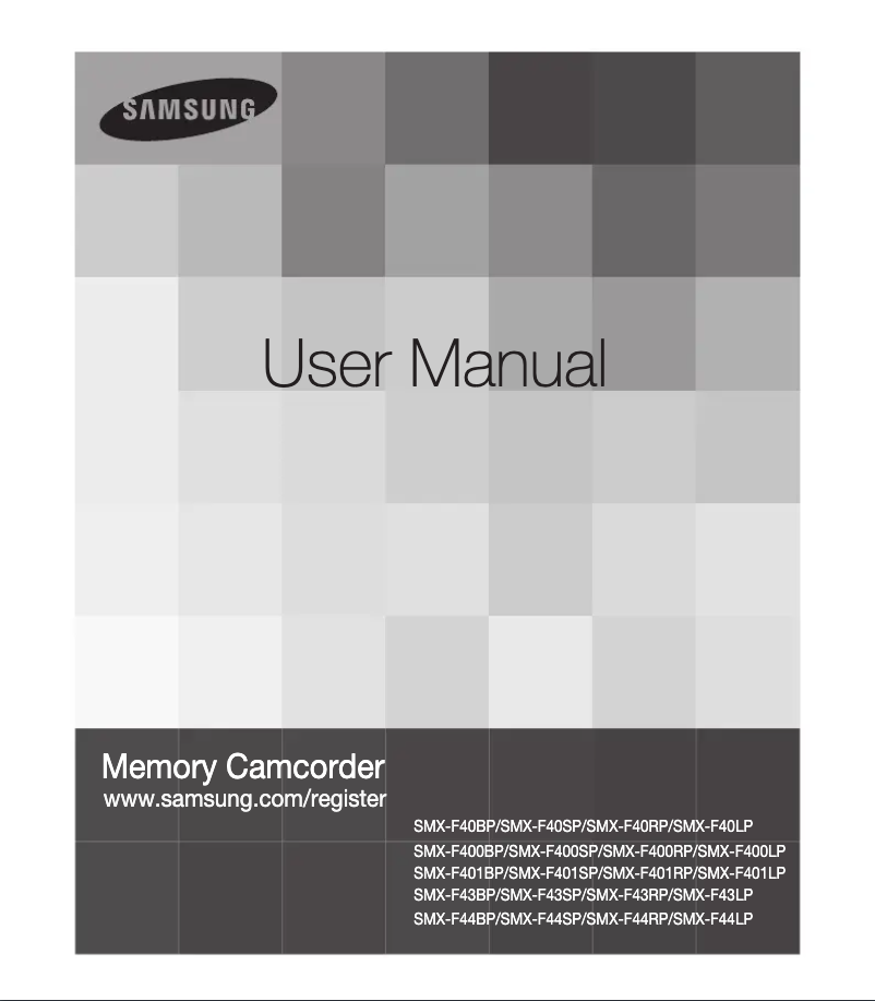 Page 1 de la notice Manuel utilisateur Samsung SMX-F400LP