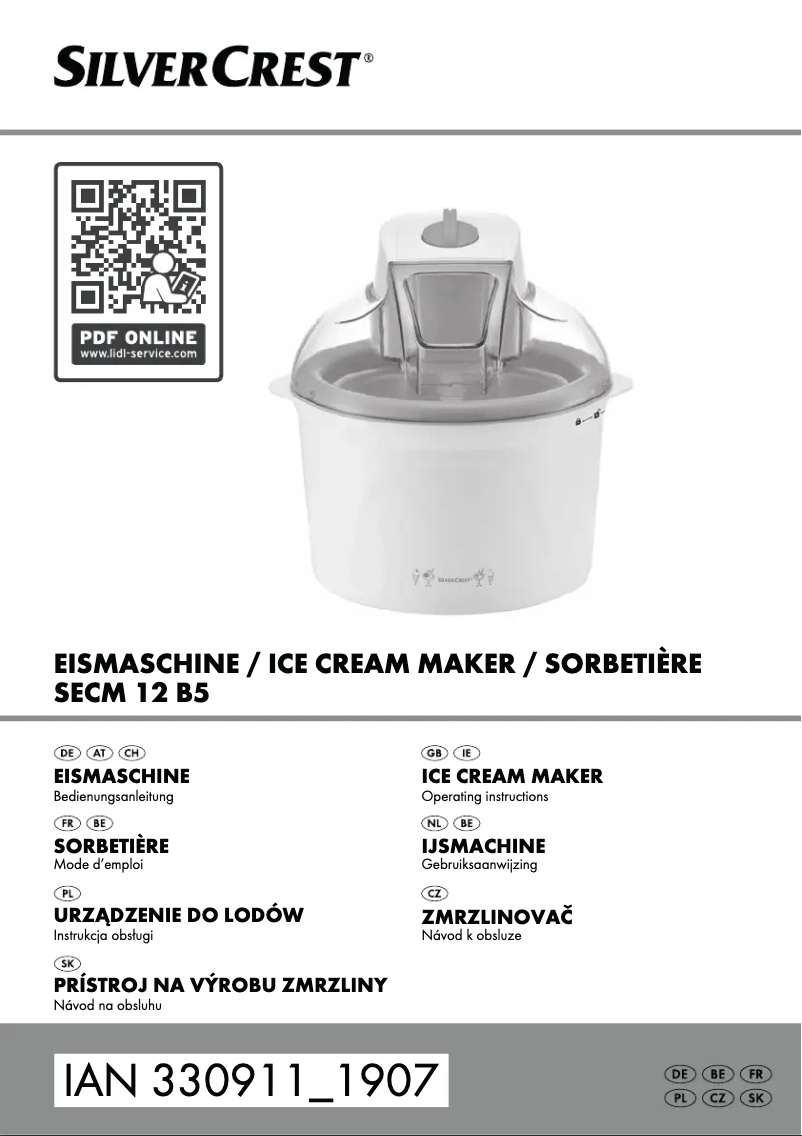Page n°1 - Manuel utilisateur SilverCrest SECM 12 B5