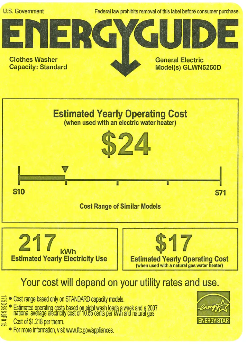 Image de la première page du manuel de l'appareil GLWN5250DWW
