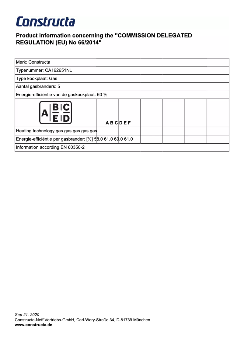 Image de la première page du manuel de l'appareil CA162651NL