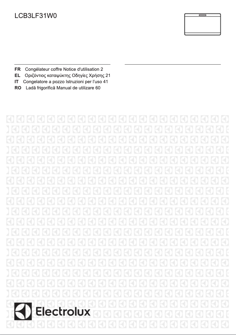 Page 1 de la notice Manuel utilisateur Electrolux LCB3LF31W0