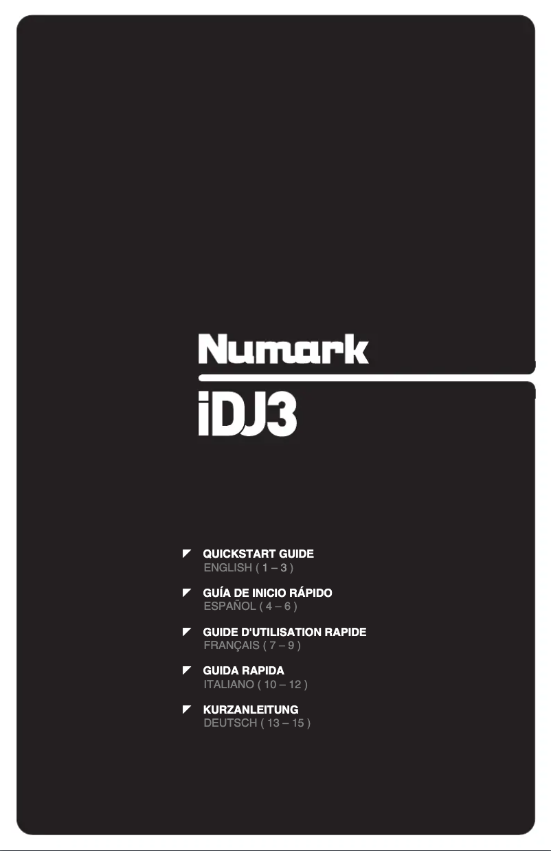 Página 1 del manual Manual de usuario Numark IDJ3
