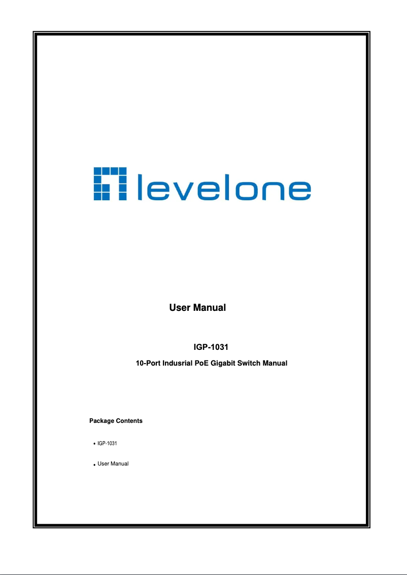 Página 1 del manual Ficha técnica LevelOne IGP-1031