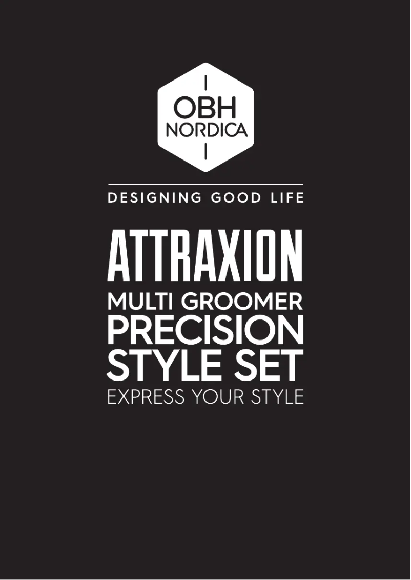 Page 1 de la notice Manuel utilisateur OBH Nordica Attraxion Precision Style Set 5595