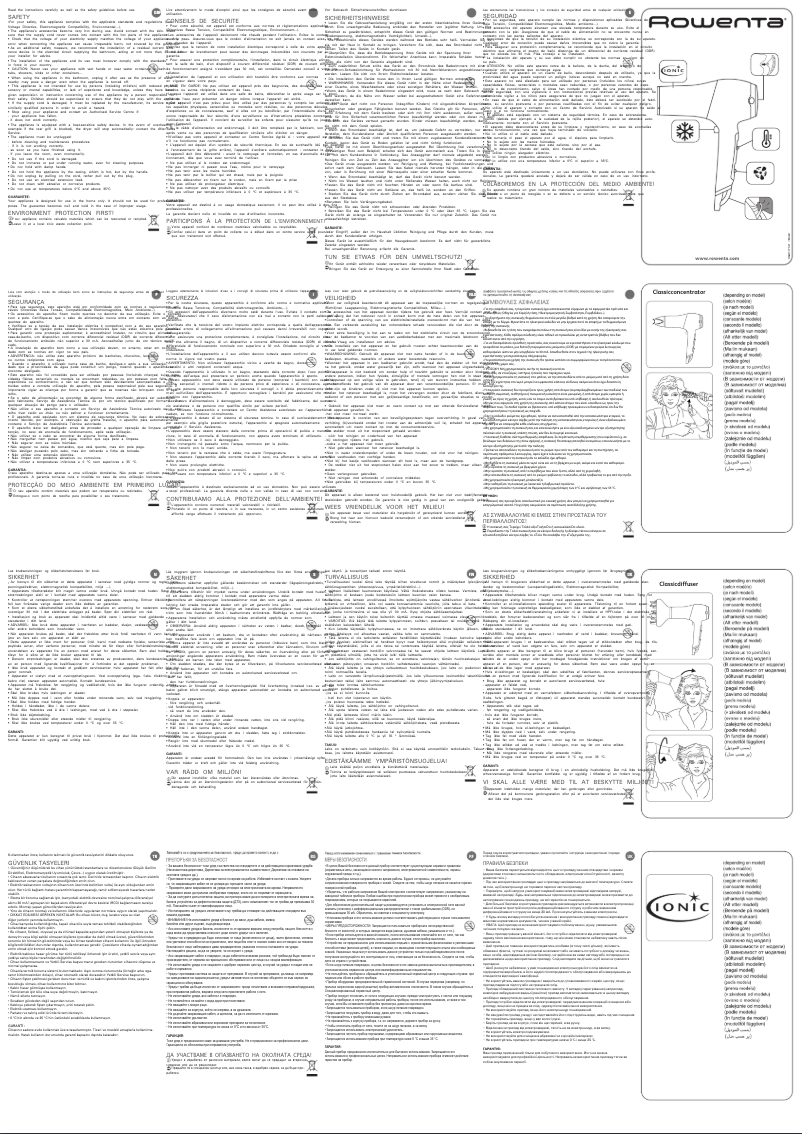 Page n°1 - Manuel utilisateur Rowenta CV4952 Powerline Elite