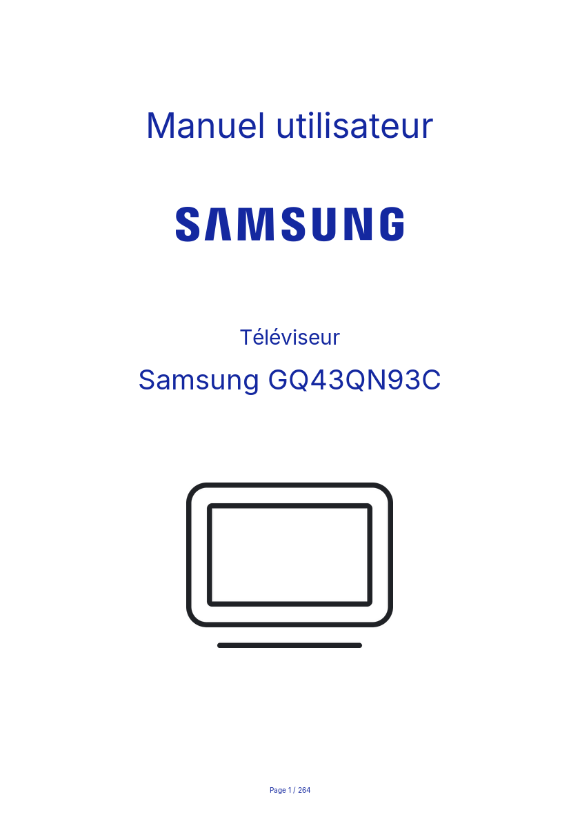 Page n°1 - Manuel utilisateur Samsung GQ43QN93C