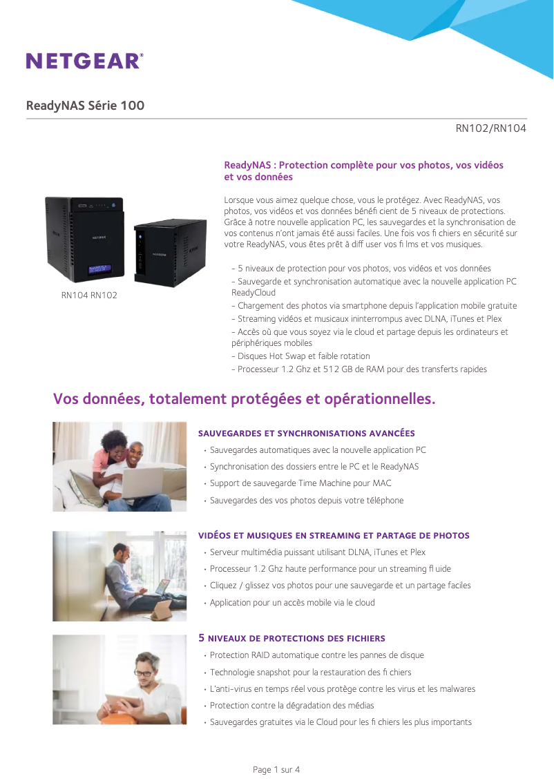 Página 1 del manual Ficha técnica Netgear ReadyNAS R10211D