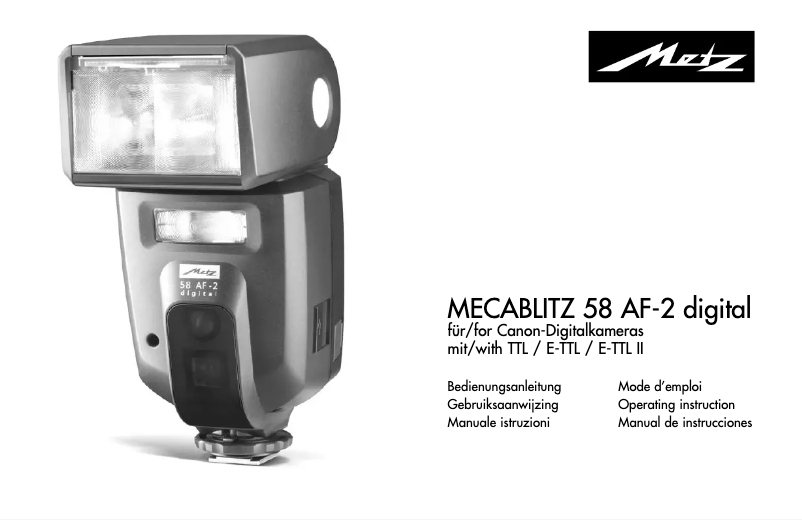 Imagen de la primera página del manual del dispositivo 58 AF-2 digital