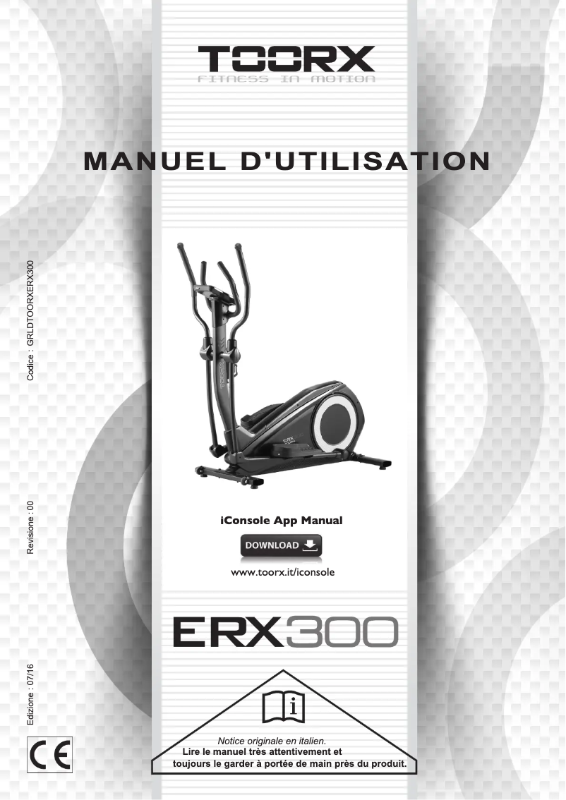 Page 1 de la notice Manuel utilisateur Toorx ERX-300