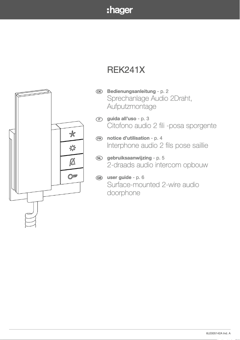 Página 1 del manual Manual de usuario Elcom REK241X