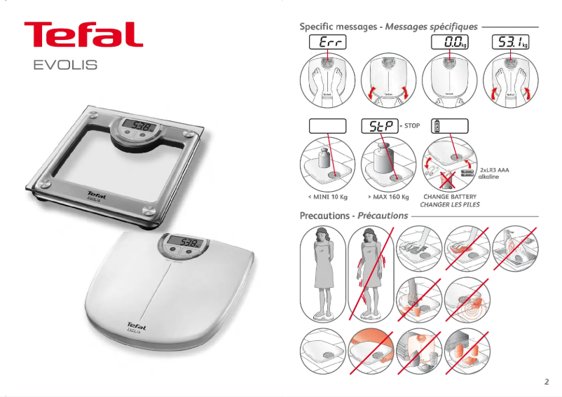 Page n°1 - Manuel utilisateur Tefal Evolis PP4048