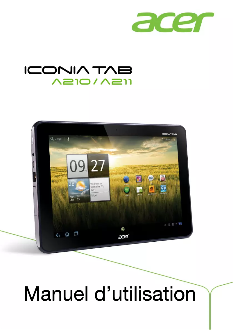 Página 1 del manual Manual de usuario Acer Iconia Tab A211