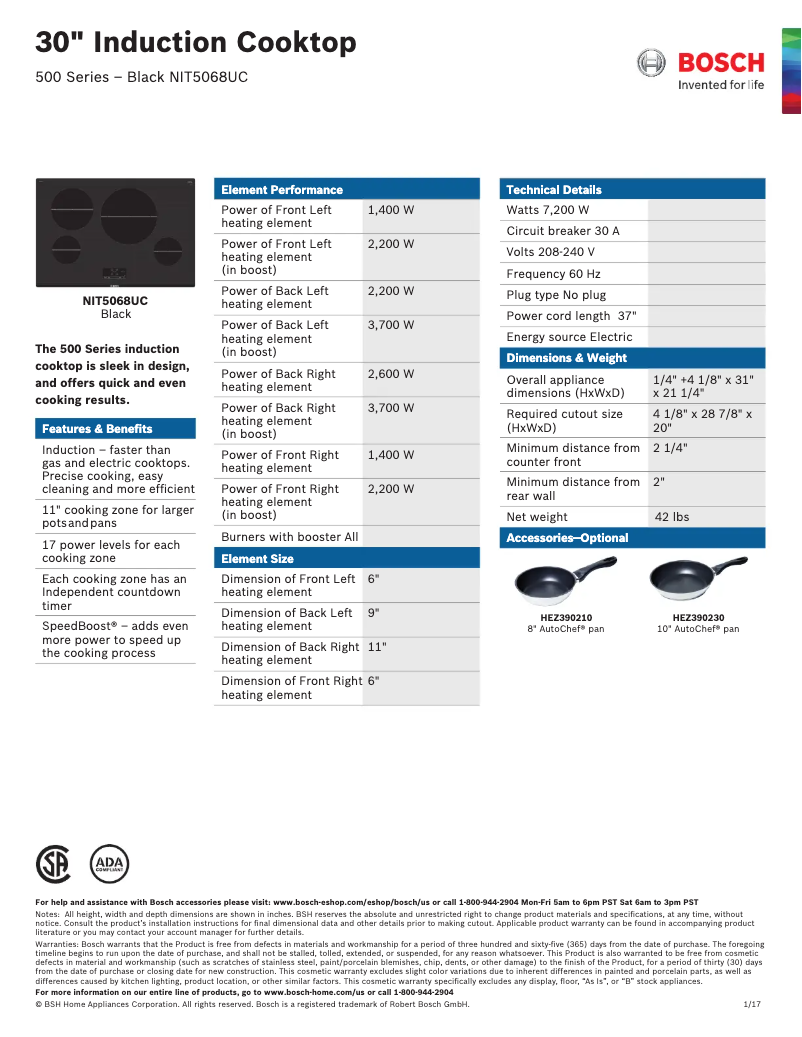 Image de la première page du manuel de l'appareil NIT5068UC