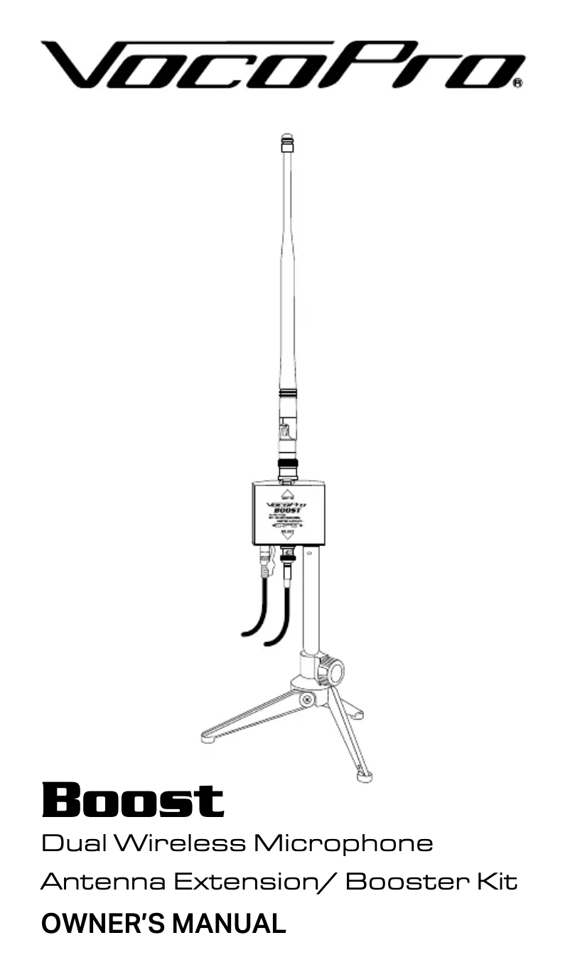 Page 1 de la notice Manuel utilisateur Vocopro Boost