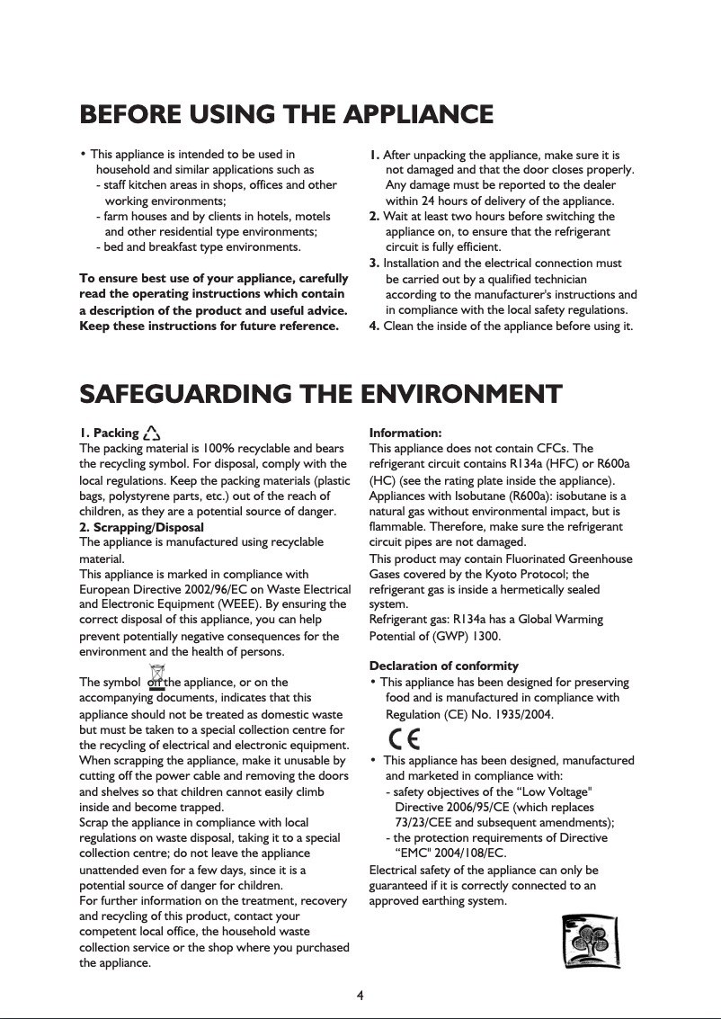 Page n°1 - Manuel utilisateur Whirlpool WTE 2922 NFW