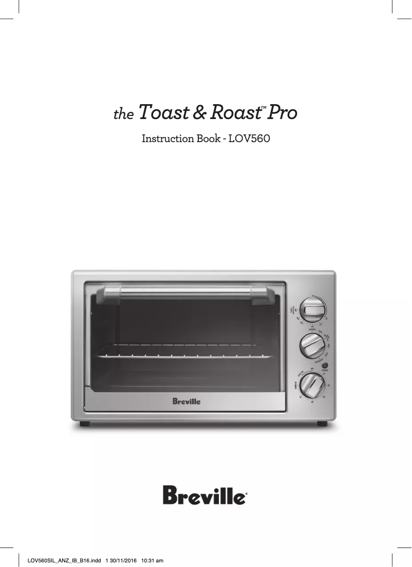 Image de la première page du manuel de l'appareil the Toast & Roast Pro LOV560