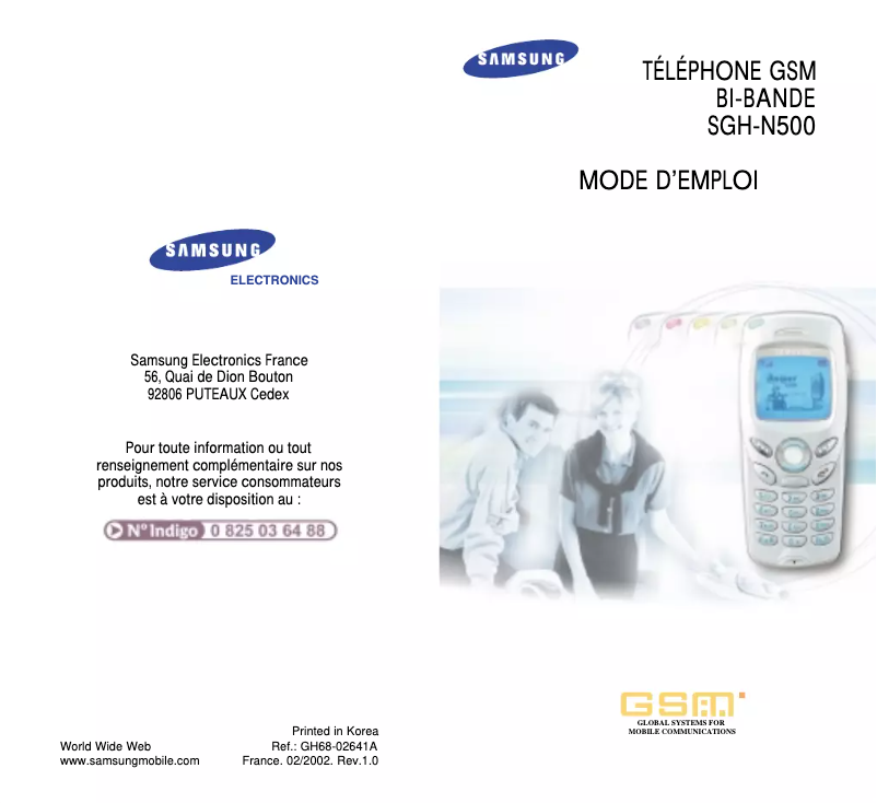 Page n°1 - Manuel utilisateur Samsung SGH-N500UA