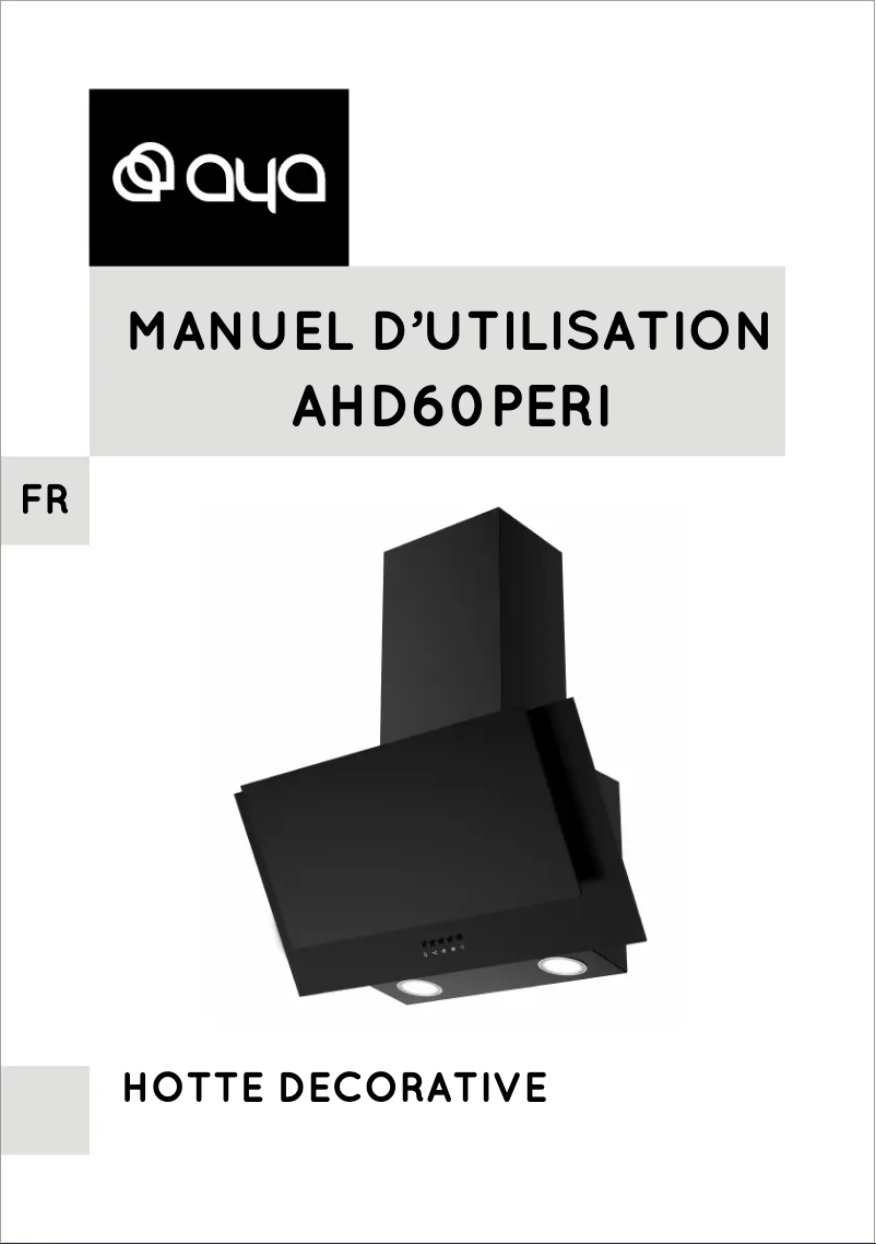 Image de la première page du manuel de l'appareil AHD60PERI