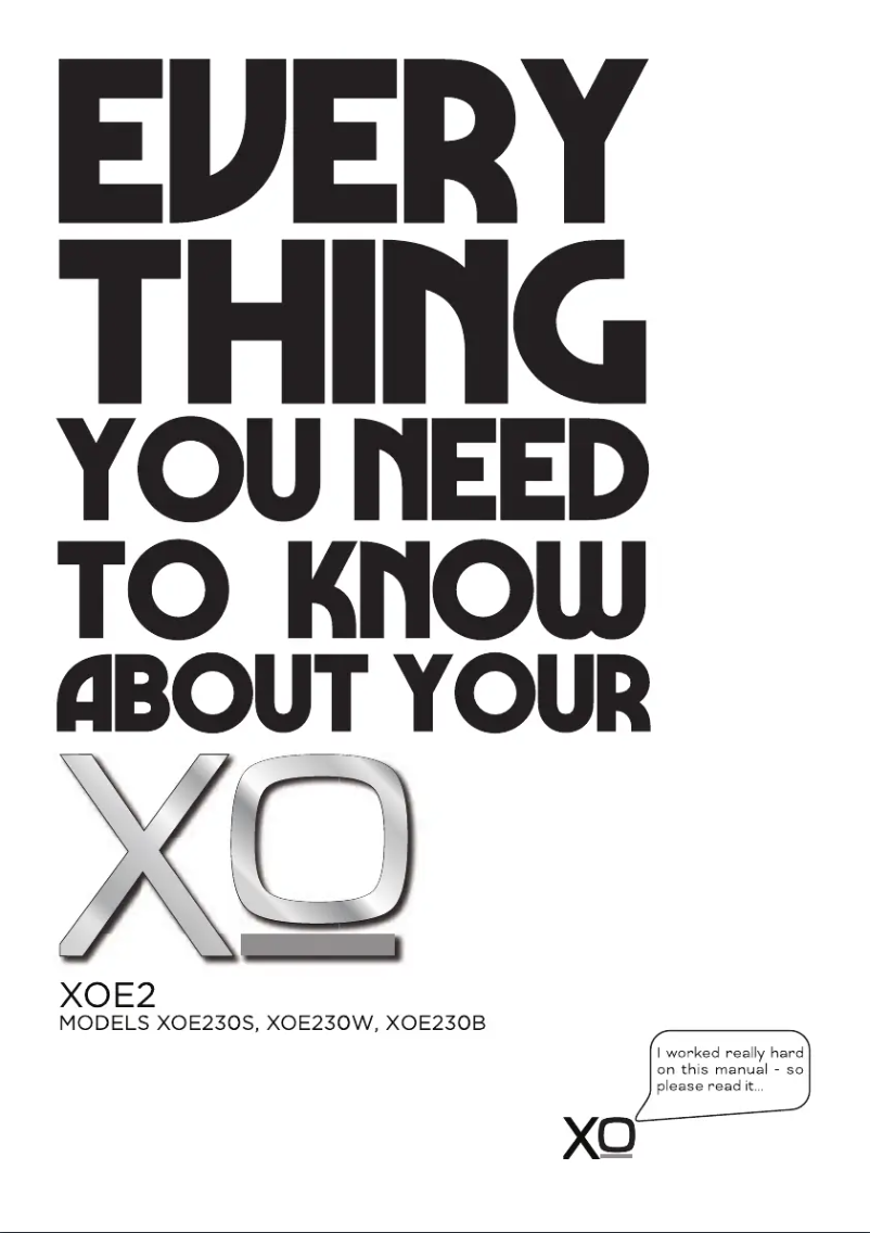 Page n°1 - Manuel utilisateur XO XOE230S