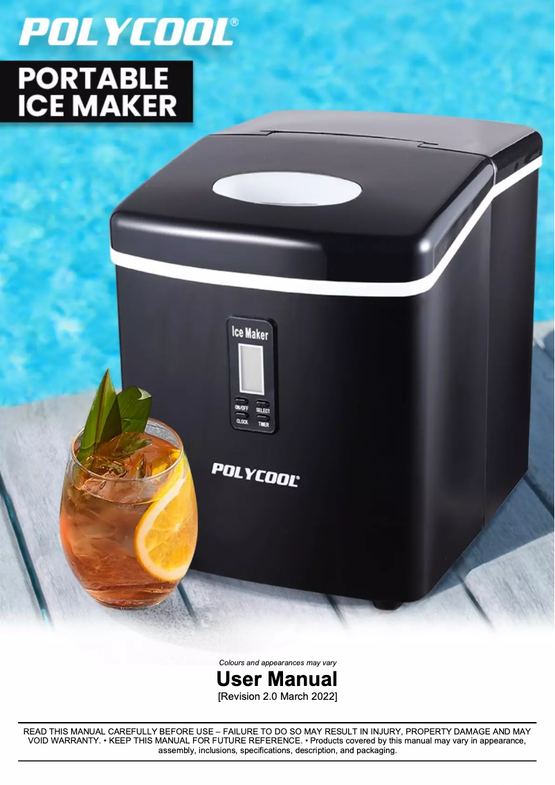 Page 1 de la notice Manuel utilisateur PolyCool ICM-3SL