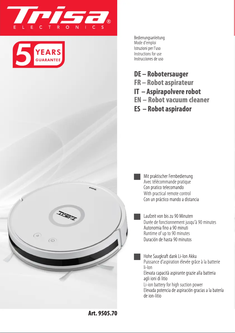 Image de la première page du manuel de l'appareil T-Bot Lite 9505.70