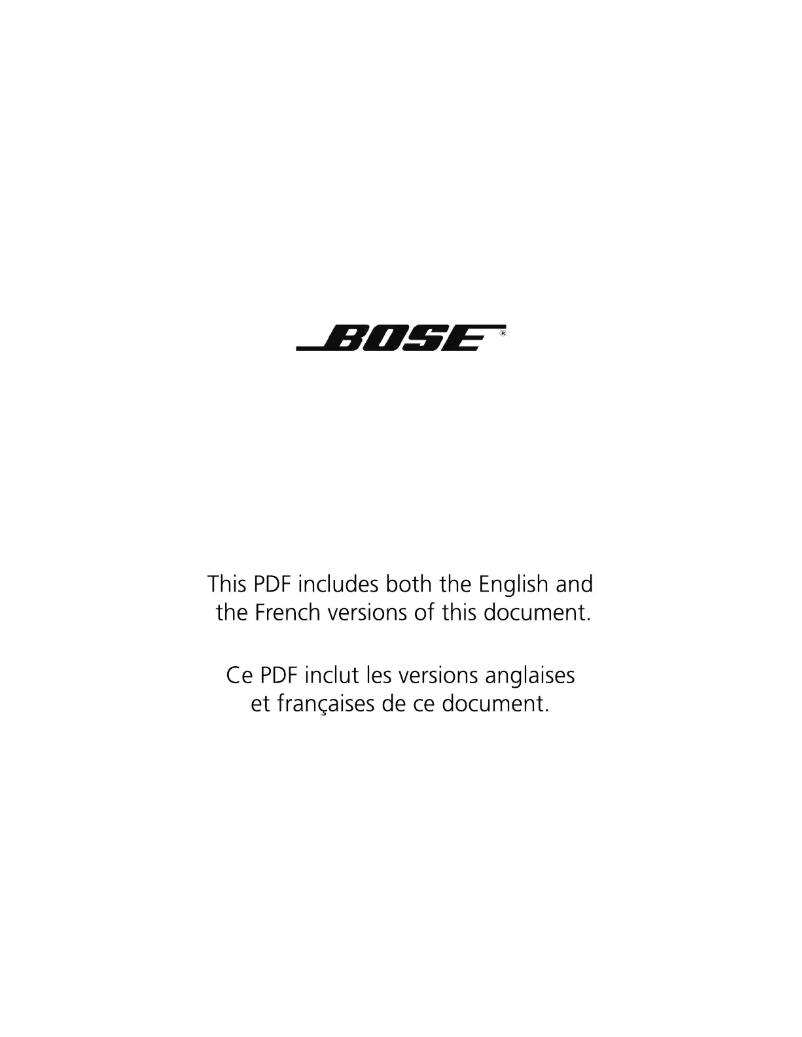 Page n°1 - Manuel utilisateur Bose 201