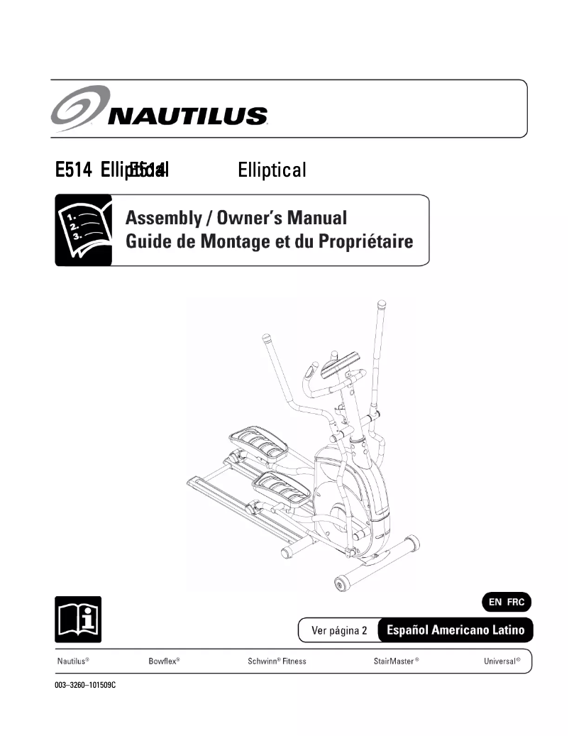 Page 1 de la notice Manuel utilisateur Nautilus E514