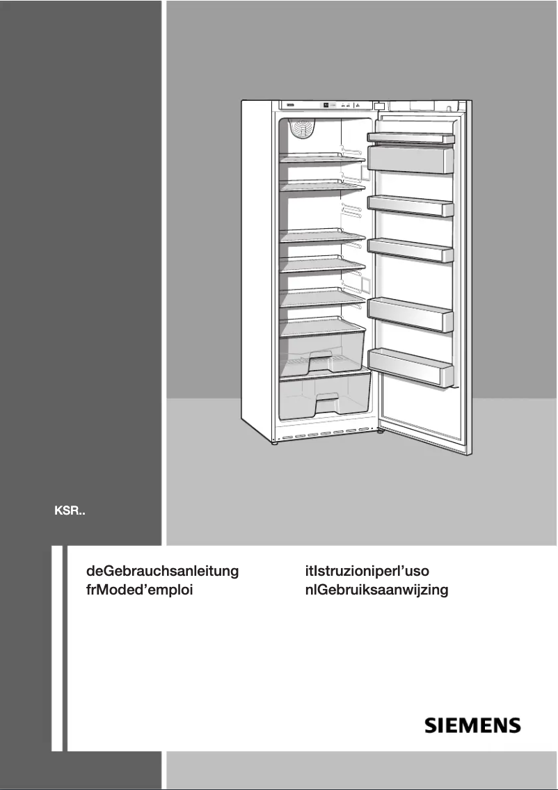 Page n°1 - Manuel utilisateur Siemens KS38RA01