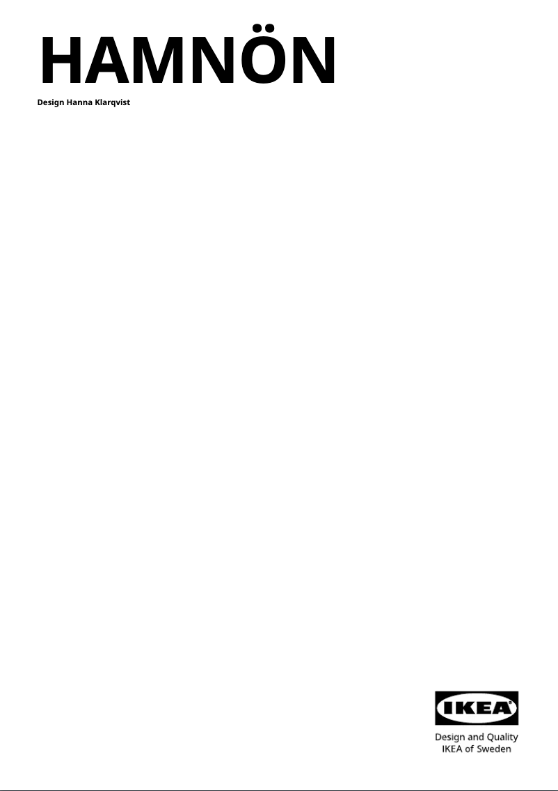 Page 1 de la notice Manuel utilisateur Ikea HAMNÖN 605.322.89