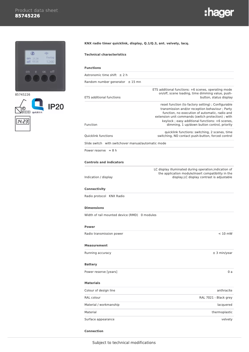 Image de la première page du manuel de l'appareil 85745226