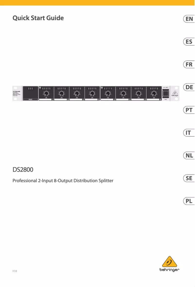 Image de la première page du manuel de l'appareil Ultralink DS2800