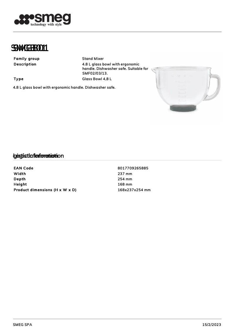 Page n°1 - Brochure Smeg SMGB01