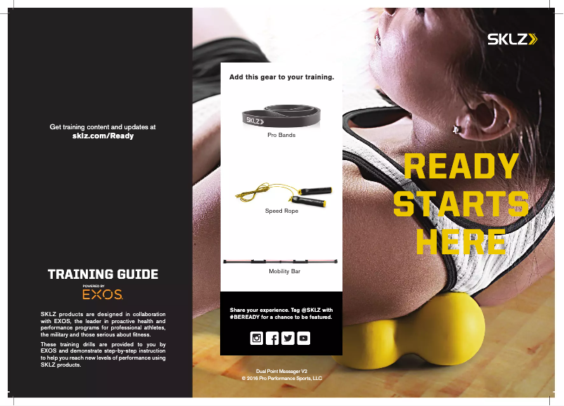 Page 1 de la notice Manuel utilisateur SKLZ PERF-DUMSG-004