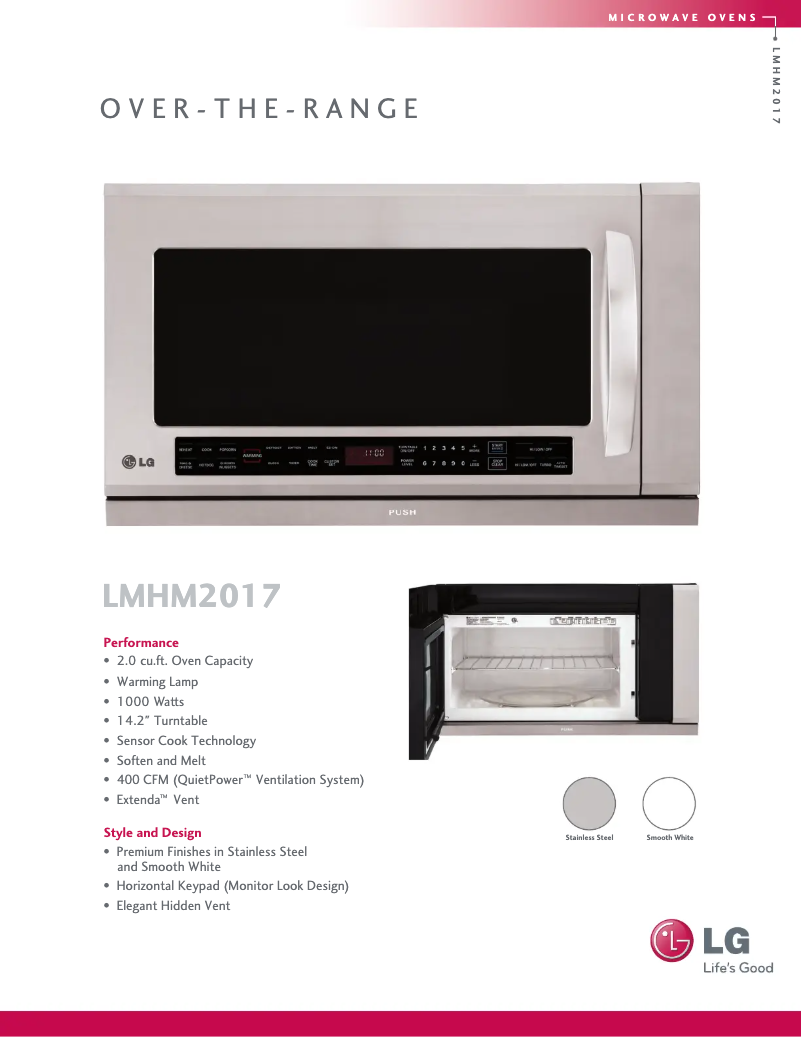 Image de la première page du manuel de l'appareil LMHM2017SW